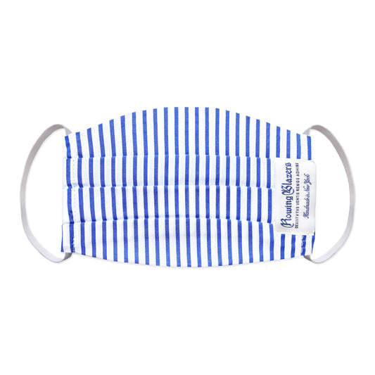 Blue Candy Stripe Face Mask