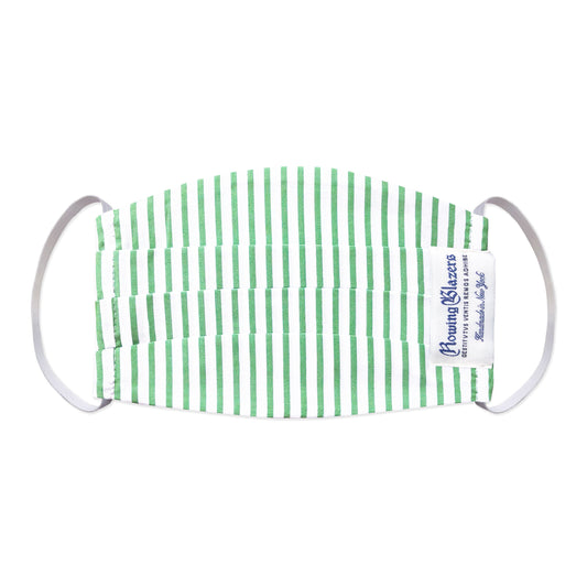 Green Candy Stripe Face Mask