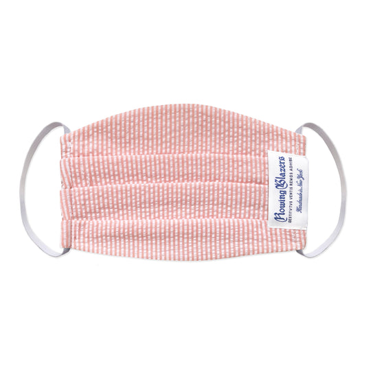 Pink Seersucker Face Mask
