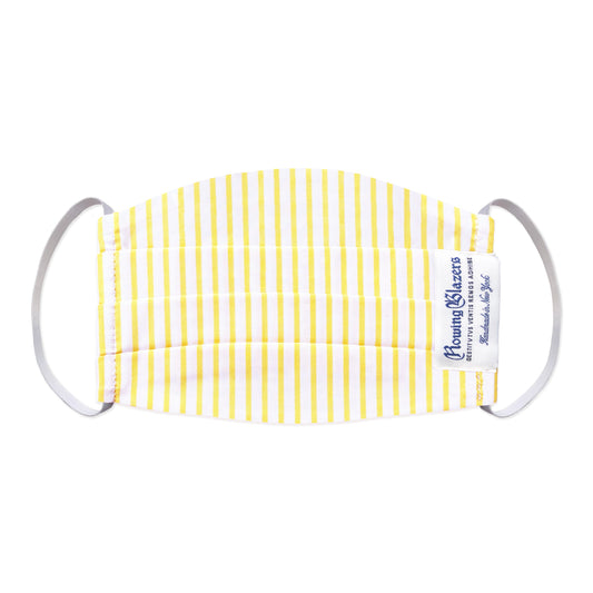 Yellow Candy Stripe Face Mask