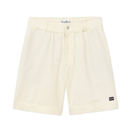 Cream Terry Cloth Beach Shorts