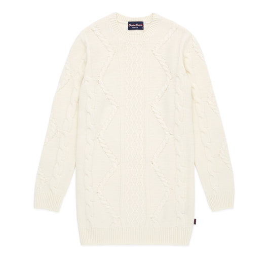 Women's Fisherman Cable Knit Sweater Dress