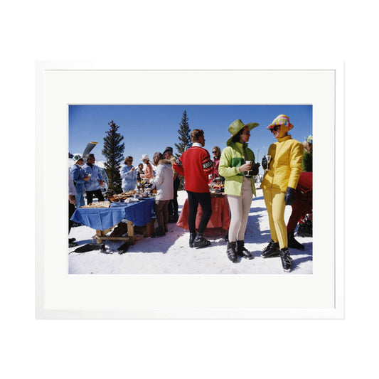 Slim Aarons "Snow Party" Framed Print