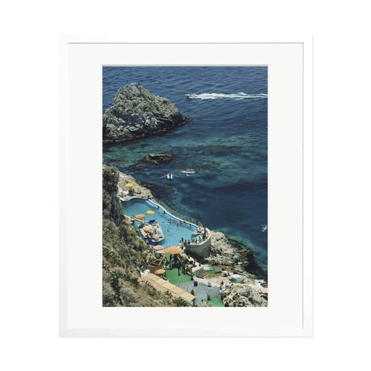 Slim Aarons "Taormina Pool" Framed Print