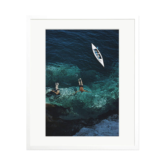 Slim Aarons "Crystal Waters, Capri" Framed Print