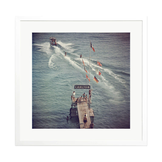Slim Aarons "Cannes Waterskiers" Framed Print
