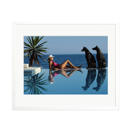 Slim Aarons "Pantz Pool" Framed Print