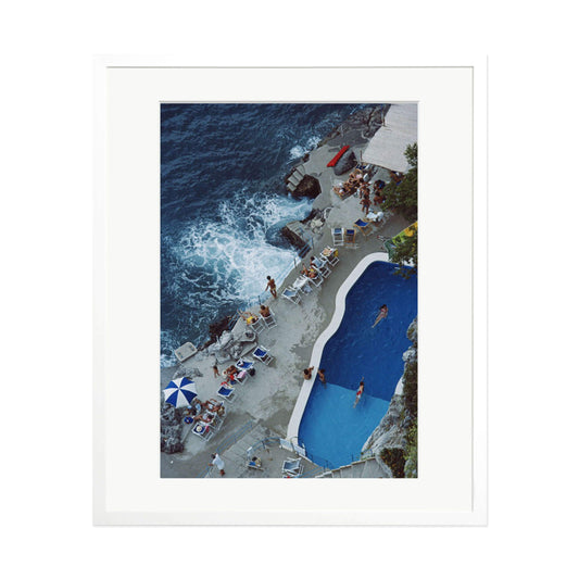 Slim Aarons "Pool On Amalfi Coast" Framed Print