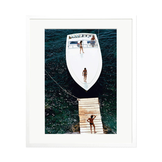 Slim Aarons "Speedboat Landing" Framed Print