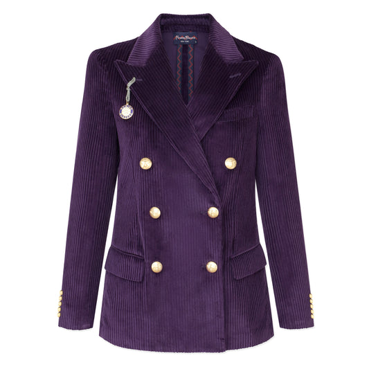 Deep Purple Corduroy Diana Blazer