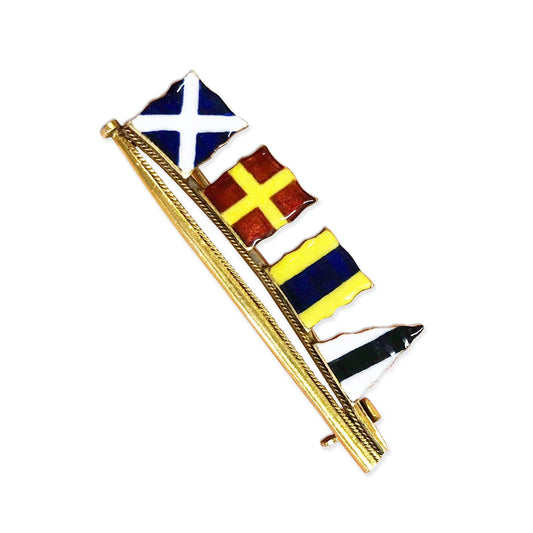 Yachting Club Burgee Flag Pin, 1930'S