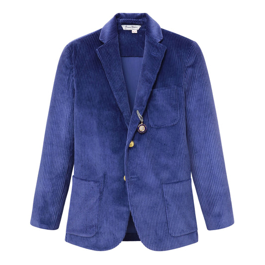 Extra Soft Corduroy Jacket In Royal Blue