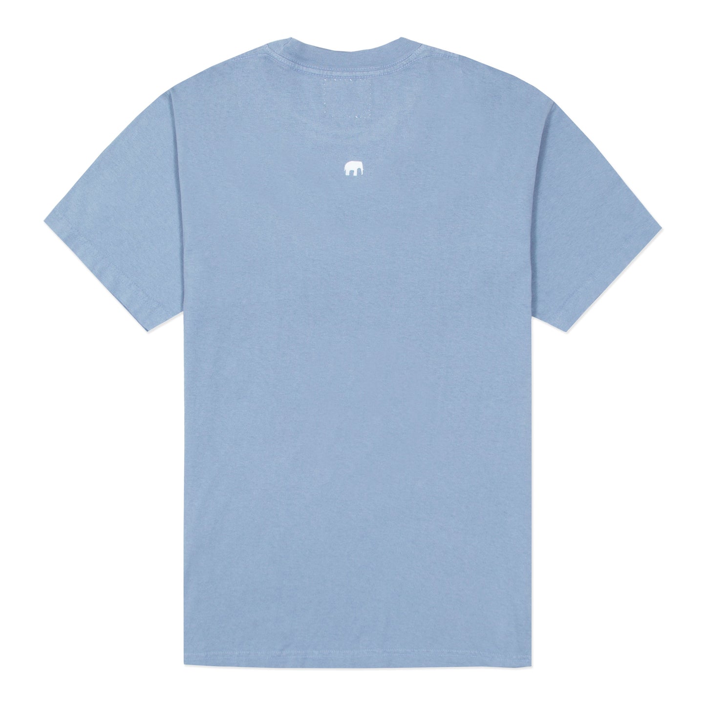Light Blue t-shirt with "LFANT" elephant logo on the back.
