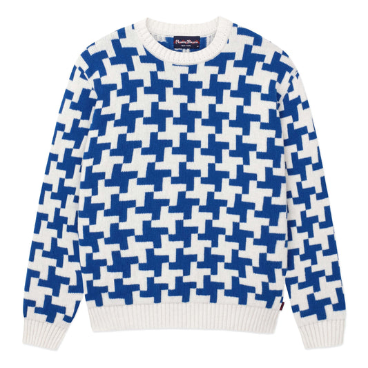 Exploded Houndstooth Wool Sweater