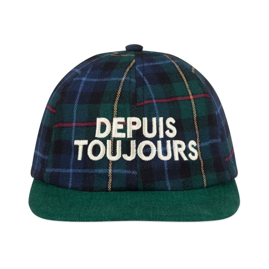 Depuis Toujours Plaid & Linen Brim Hat