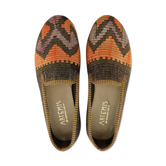 One of a kind smoking shoes handmade from Turkish carpets.