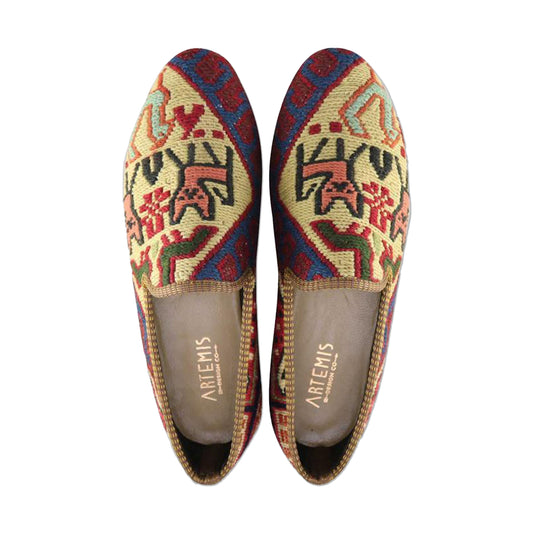 One of a kind loafers handmade from Turkish carpets.