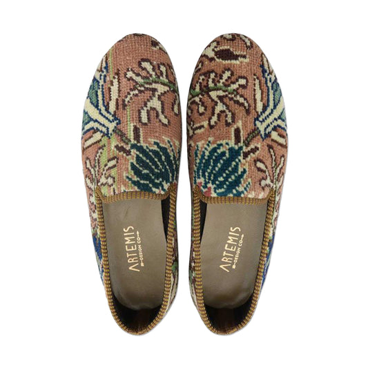 One of a kind loafers handmade from Turkish carpets.