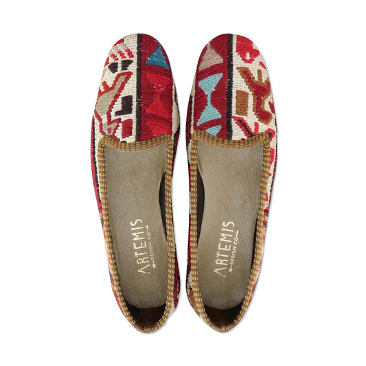 One of a kind loafers handmade from Turkish carpets.