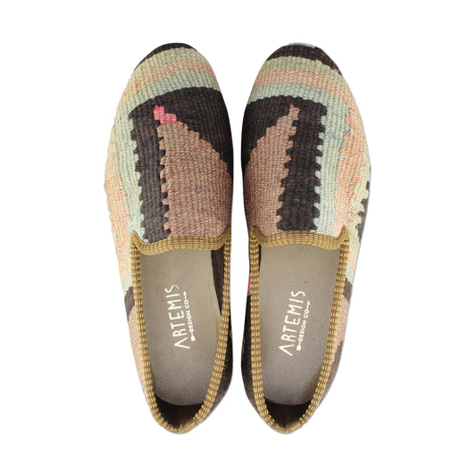 One of a kind loafers handmade from Turkish carpets.