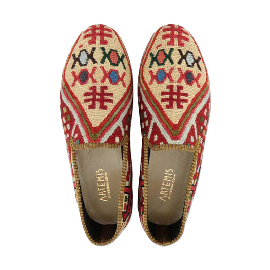 One of a kind loafers handmade from Turkish carpets.