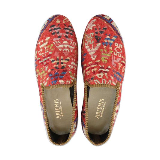 One of a kind loafers handmade from Turkish carpets.