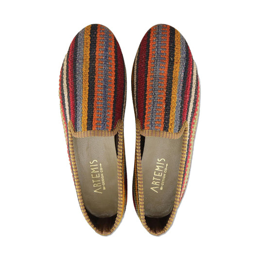 One of a kind smoking shoes handmade from Turkish carpets.