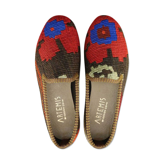 One of a kind smoking shoes handmade from Turkish carpets.