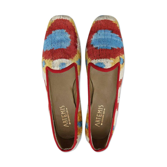 Handmade velvet smoking shoes.