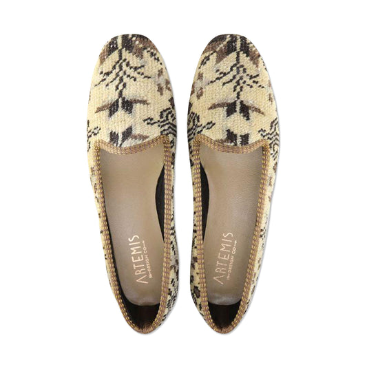 One of a kind loafers handmade from Turkish carpets.