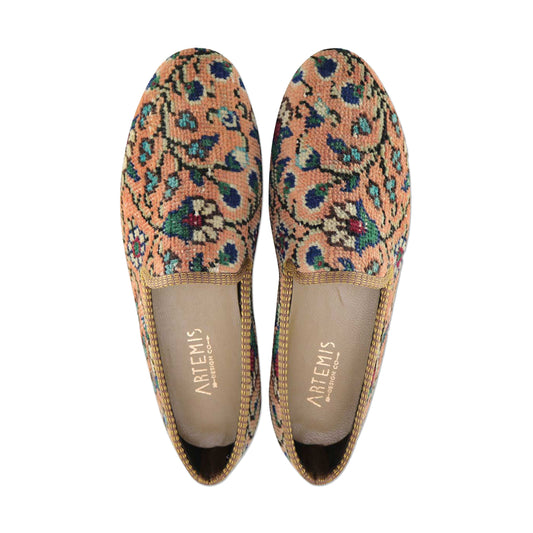 One of a kind loafers handmade from Turkish carpets.