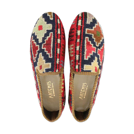 One of a kind loafers handmade from Turkish carpets.