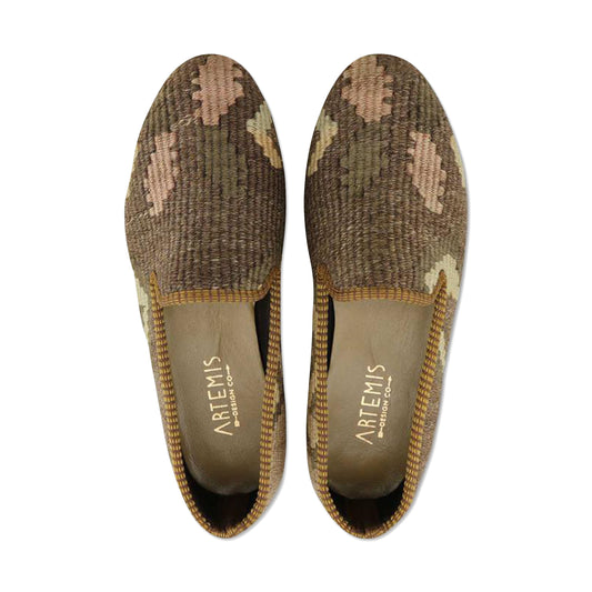 One of a kind smoking shoes handmade from Turkish carpets.