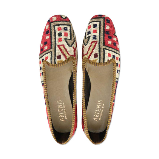 One of a kind loafers handmade from Turkish carpets.