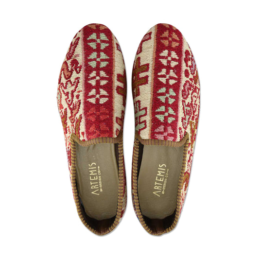 One of a kind loafers handmade from Turkish carpets.