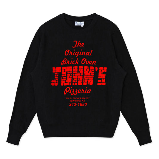 John's Pizza "No Slices" Crewneck in black