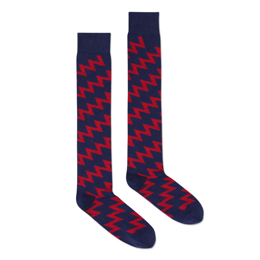 Over-The-Knee Zig-Zag Socks