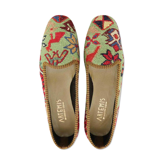 One of a kind loafers handmade from Turkish carpets.