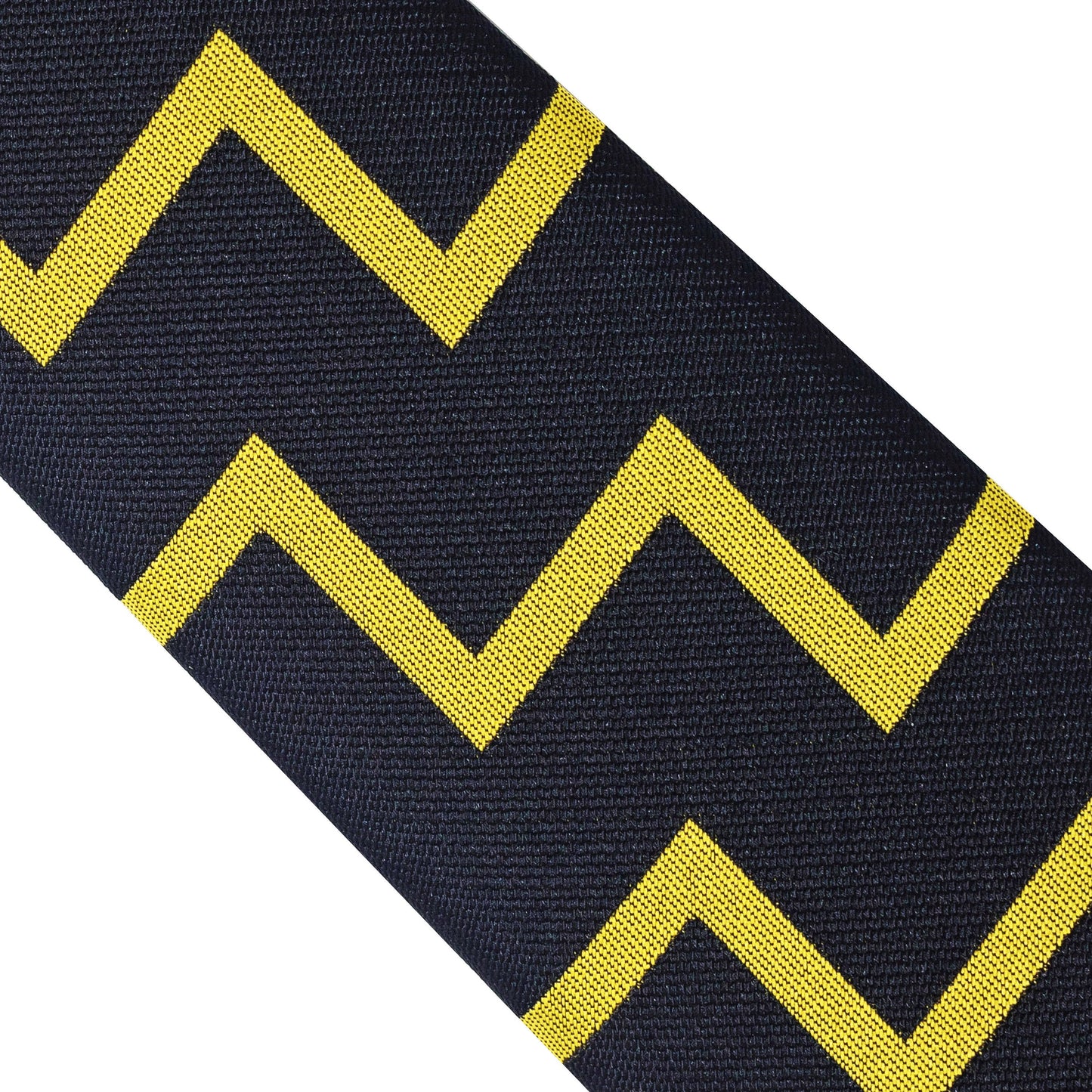 Woven Zig Zag Tie (Black and Yellow Zig Zag Tie)