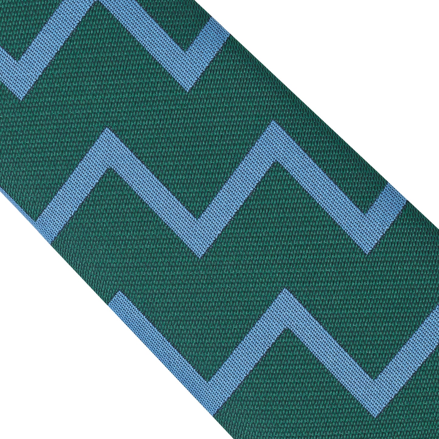 Blue And Green Zig Zag Tie
