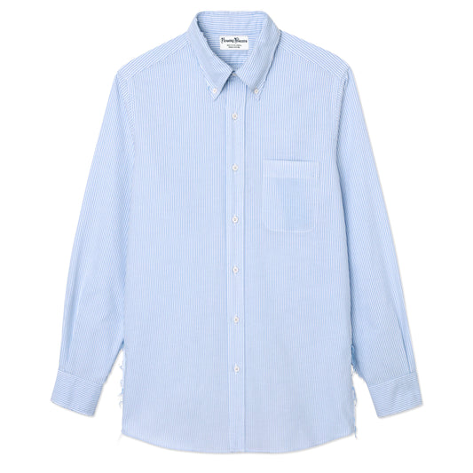 Striped Distressed Oxford with Busted Seams