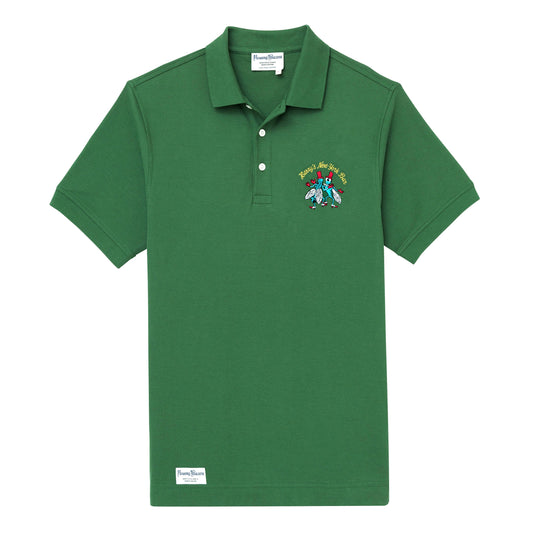 Polo jersey embroidered with Harry's famous bar flies motif.
