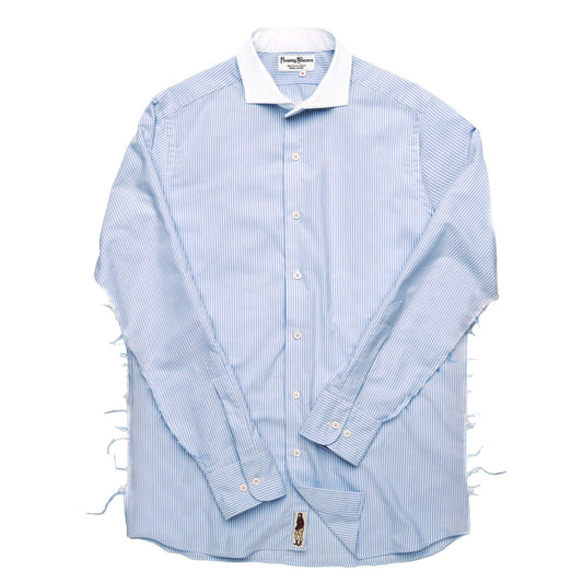 Contrast Collar Oxford with Busted Seams