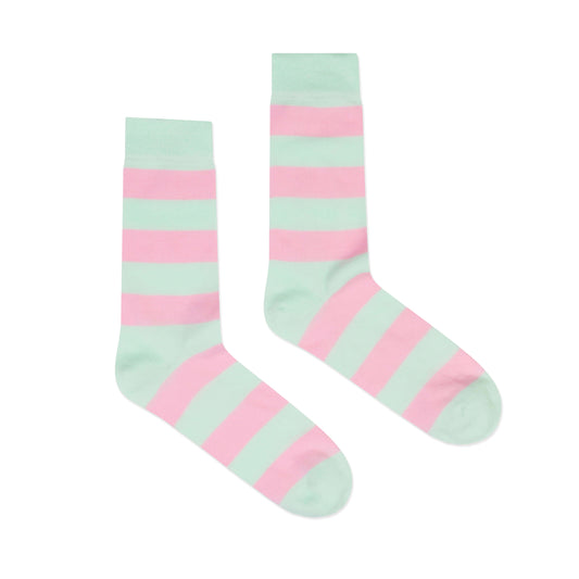 Pink Stripe Dress Socks