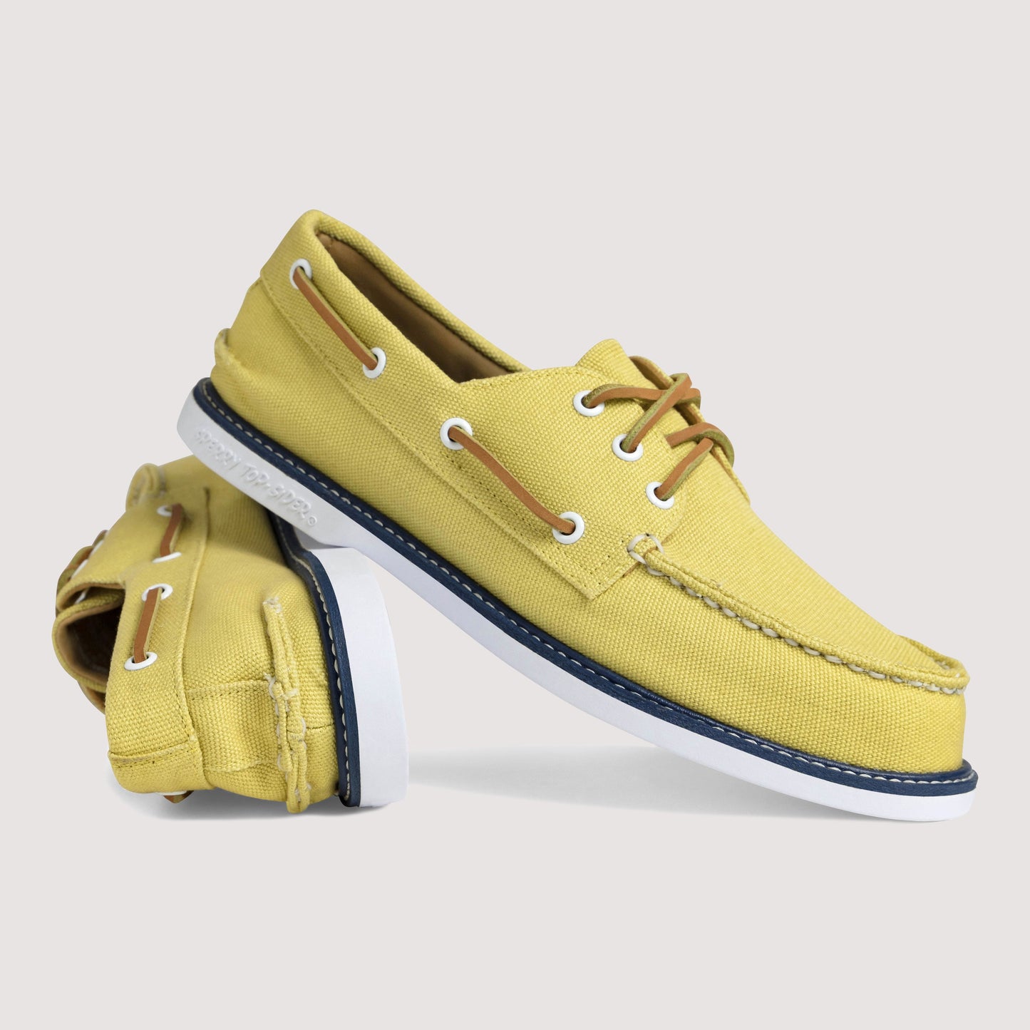 Men's Authentic Original 3-Eye Canvas Boat Shoe Yellow