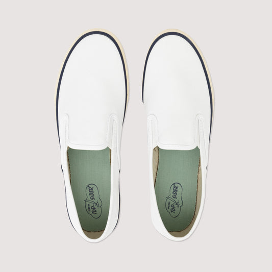 Unisex Cloud Slip On Deck Sneaker White