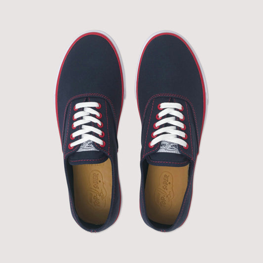 Unisex Cloud Stitch CVO Deck Sneaker Navy Red Stitch
