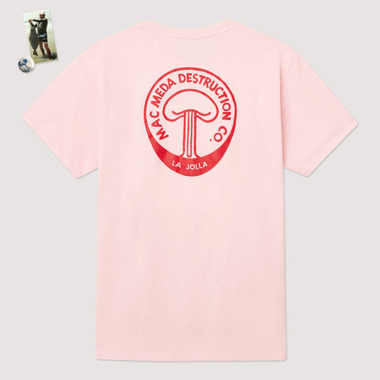100% Cotton T-shirt (Mac Meda Mushroom Cloud Tee - Pink)