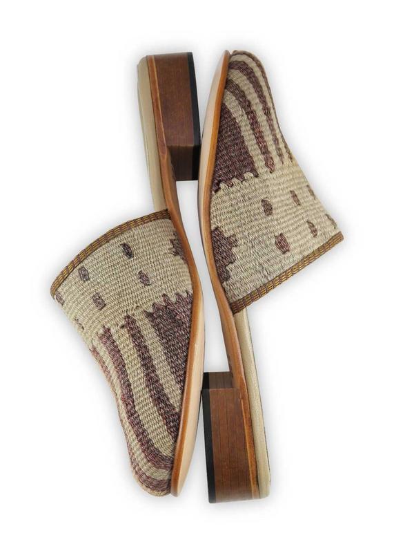 One of a kind slides handmade from Turkish carpets.
